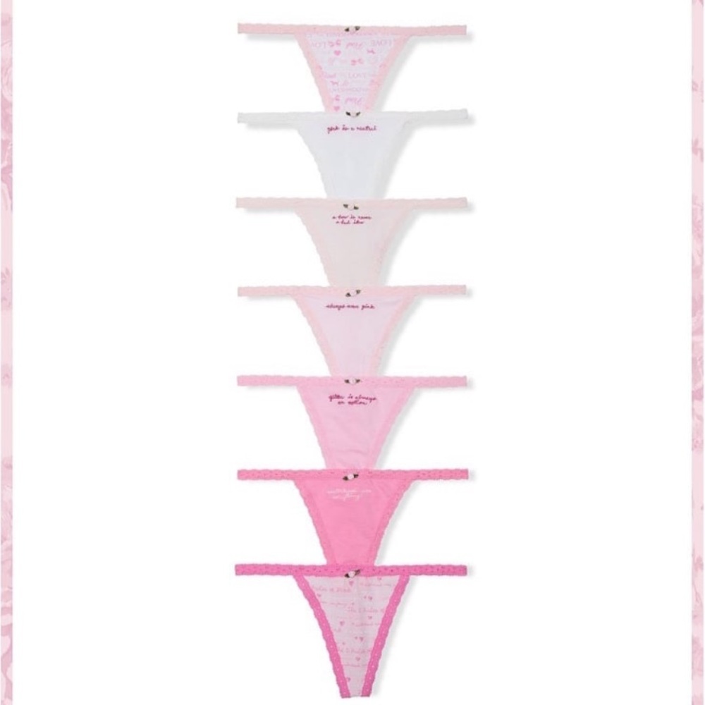 LoveShackFancy and Pink  V-string Panty pack